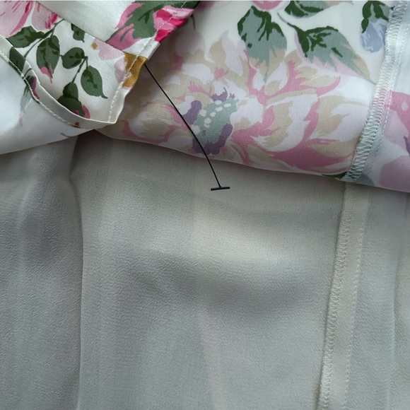 Reformation Beige Floral Genesis Off The Shoulder Back Smoking Silk Dress size 8 - Picture 8 of 13